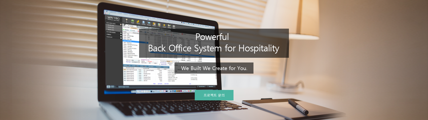 Powerful Back Office System for Hospitality we Built we create for you